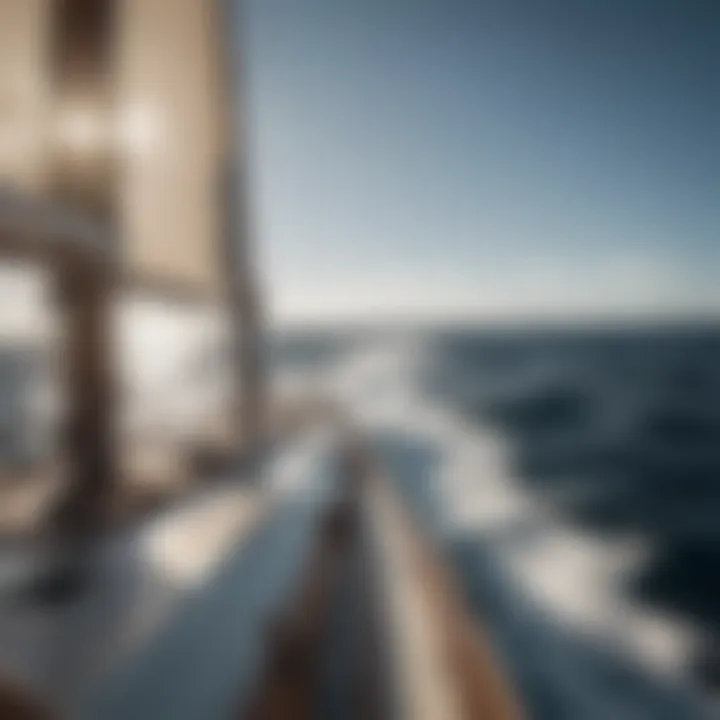 Sailboat navigating the vast Atlantic Ocean under a clear sky