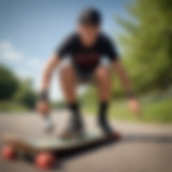 Vibrant longboarding community at a park