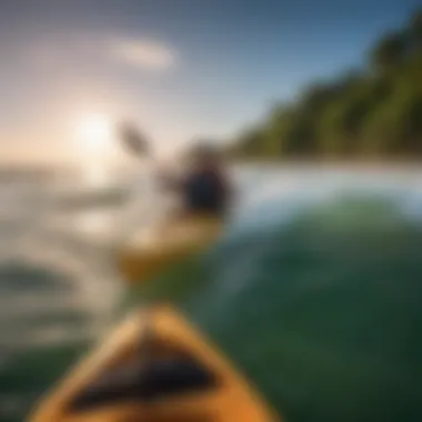 Kayaking experience among the waves