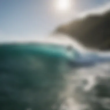 Ideal Surf Conditions Enabled by Technology A serene surf scene showcasing ideal conditions for surfing