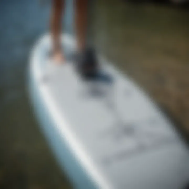 Diagram showcasing motor installation on a paddleboard