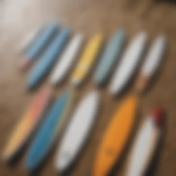 A selection of surfboard paddles suitable for different skill levels.