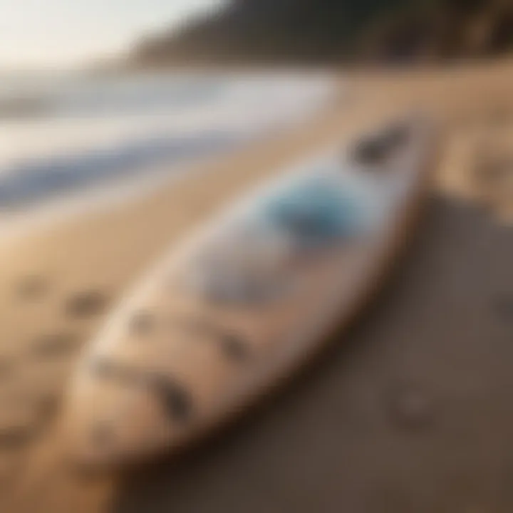 Wavestorm board on a beach showcasing its design