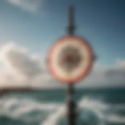 Detailed graphic illustrating various wind direction indicators commonly used in watersports.