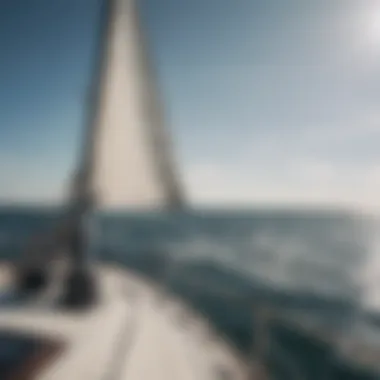 Sailboat Utilizing Wind Direction Tools Sailboat navigating using wind direction meter