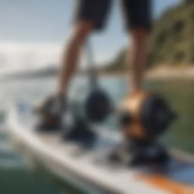 Close-up of various electric motor types suitable for paddle boards