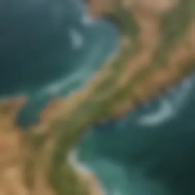 Interactive map highlighting wind patterns crucial for watersports Interactive map displaying wind patterns and forecasts