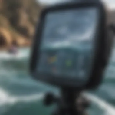 Interface showcasing real-time weather updates for watersports Real-time weather data interface on Windy.com